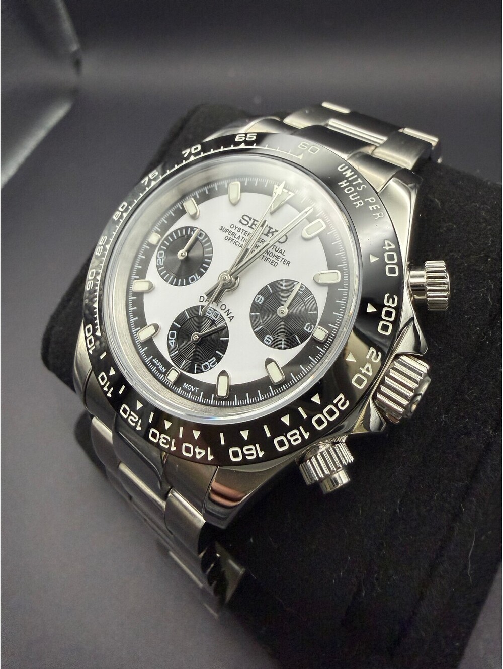 Custom Seiko Speedway Panda Chronograph Watch Mod